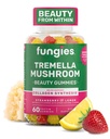Fungies Tremella Mushroom Gummies, Mixed Strawberry & Lemon Flavor - Mushroom Herbal Supplement Gummy for Adults Supports Collagen Synthesis, Healthy Skin & Healthy Aging - Beauty Gummies 60 Servings