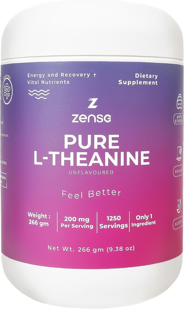L-theanine cord 100% [666gm-1,250 servations] ธรรมชาติ L-theanine Supplement - 1 เพียง 1 อินเกรต ออฟ ซูการ์, โซย, ฟิลเลอร์, เมลาโตนิน, Not-GMo, เวก้า