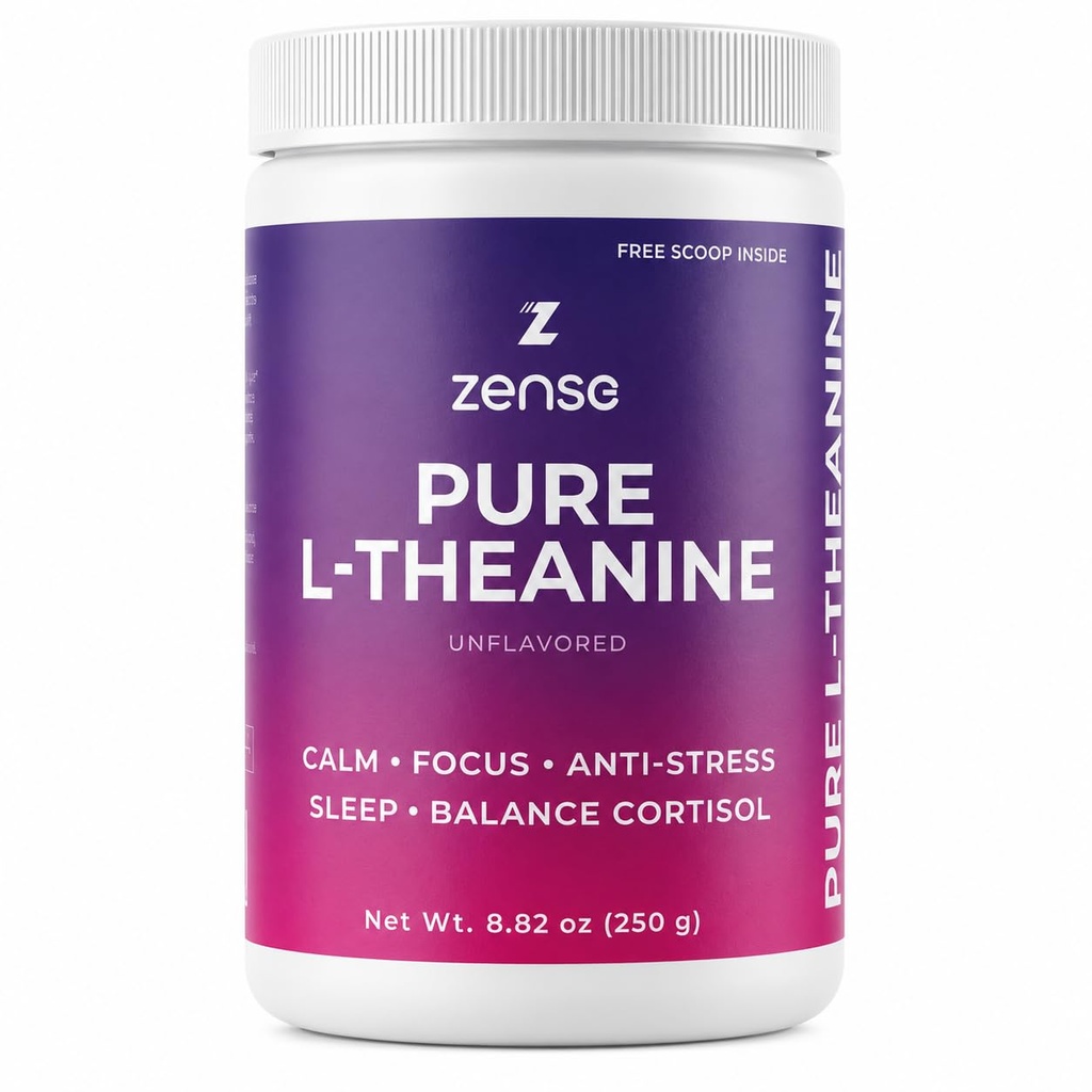 Pure L-Theanine Powder 100% [250gm-1,250 Servings] Natural L-Theanine Supplement - Only 1 Ingredient, Free of Sugar,Soy, Filler, Melatonin, Non-GMO, Vegan