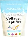 Nunaturals Colagen Peptides Powder (Tipul I, III), pentru piele, păr și unghie, 24oz