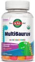 KAL MultiSaurus Multivitamin Gummies, 아이를 위한 USDA 유기 Multivitamin, 건강한 뼈, 면역 & 에너지 지원, Vegan & 글루텐 자유로운, 인공 풍미 또는 색깔 없음, 30의 서빙, 60의 Gummies