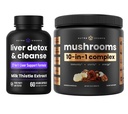 Liver Detox & Mushroom Powder - Cognition, Detox & Immunity Bundle