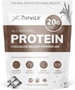 Zurvita - 초콜릿 기쁨 단백질 분말 - 20g 단백질, Probiotics, 24 + 비타민 및 미네랄 - 인공 감미료 없음 - 26oz (20 인분)