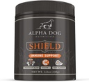 Escudo Suplemento de suporte imunológico de alergia para cães por Alpha Dog Nutrition - 7 Nutricional Mushroom Powder Complex + Vitamina C para aumentar a imunidade - Até 120 Servings para cães de raça pequena, 108g