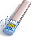 Organitzador de Vaydeer 7 Dia setmanal, Metal Viatger Pill Casi, gran capacitat Daily Pill Box per a suplementaris, Piells, vitamines i Metgeació (Rose Gold)