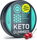 MCT Oil Keto Gummies Collagen Metabolism Booster - Перед тренуванням Gummy Energy Chews Keto Candy - Фізична і Чоловіча енергія, Низька Carb, Low Calorie - 60 Cherry Collagen Gummies Для Жінки і чоловіків