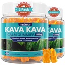 2Pack Kava Kava Gummies, Sugar Free Calm Gummies w/Rhodiola Rosea, Ashwagandha, L-Theanine, GABA, Melatonin-Free Kava Blend for Relaxation, Calm and Focus - Alternative to Kava Powder Capsules, Vegan