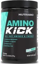 NutraBio Amino Kick - BCAA pulver med naturlig koffein - Aminosyrer supplement til energi, hydrering og inddrivelse - BCAA, elektrolyter og aminosyrer - Baja Burst, 30 Servere