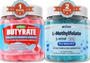 Butyrate con Probiotico + Prebiotico + Postbiotico, L-MethylFolate 15mg Gummies