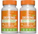 Põhilised kaubamärgid - Tsink Orange Defend - 100 Lozenges - Natural Orange Maitse Tsink-Lozenges - Immune Boost, Külm Relief, Non-GMO, Tsinkatsetaat & Vitamiin C - 2-Pack
