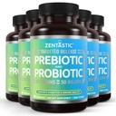 Zentastic Probiotics & Prebiotics Supplement - 50 Billion CFU - for Men & Women’s Immune & Digestive Health - 16 Strains - Shelf Stable - 300 Delayed Release Veggie Capsules