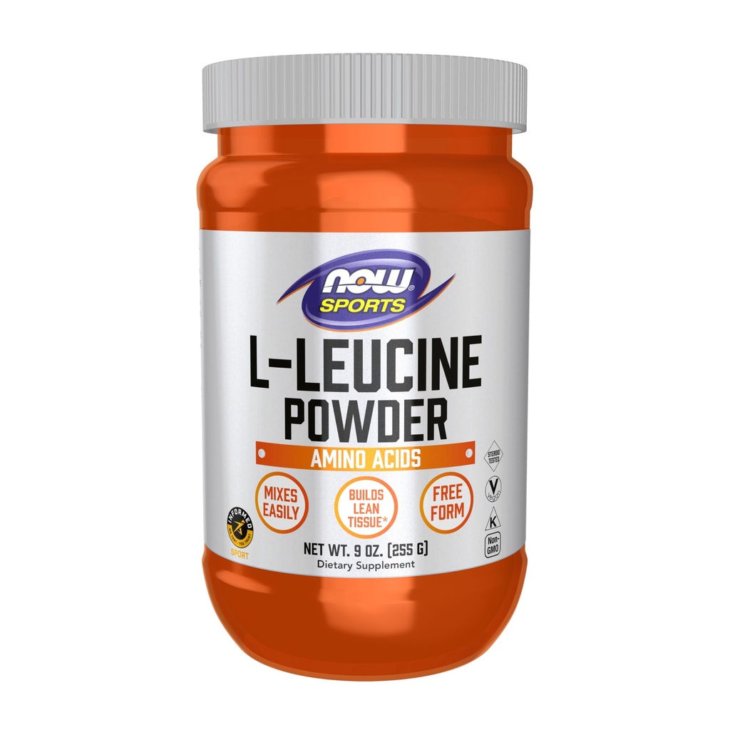 NOW Foods Sports Nutrition, L-Leucine Powder, Builds Lean Tissue*, Amino Acids, 9-Ounce