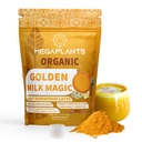 MEGAPLANTS Golden Milk Magic | 12 in 1 Superfood Latte Powder with Adaptogenic Mushrooms for Sleep Support & Relaxation | Turmeric & Ashwagandha | Smoothies, Lattes, Bowls & Desserts