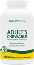 NaturesPlus Adult's Chewable Multivitamin - 180 vegetariska tabletter - Pineapple smak - Naturligt hel mattillskott för total hälsa, energi - Glutenfri - 180 portioner