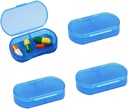 2PCS Pill Case for Purse Small 4PCS Pill Organizer Portable Travel Daily Pill Containers AM & PM Mini Pill Box Vitamin, Halolaj, Kiegészítés jogosultja