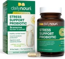 Le quotidien Nouri Stress Support Probiotique pour les femmes et les hommes Supporte la gestion du cortisol, le soulagement du stress, l'humeur, la digestion et la santé Gut.