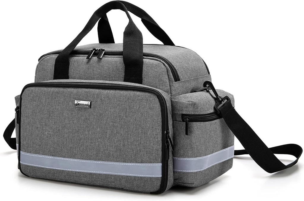 Perawat Kesehatan Trunab Bag Medical Bag Organizer dengan Handle and Shoulder Stap untuk Kunjungan Rumah