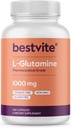 L-glutamin 1000 mg na kapsulo (240 kapsul) - prosta oblika - brez glutena - brez GSO - čisti L-glutamin dodatek - največja jakost kapsule glutamina