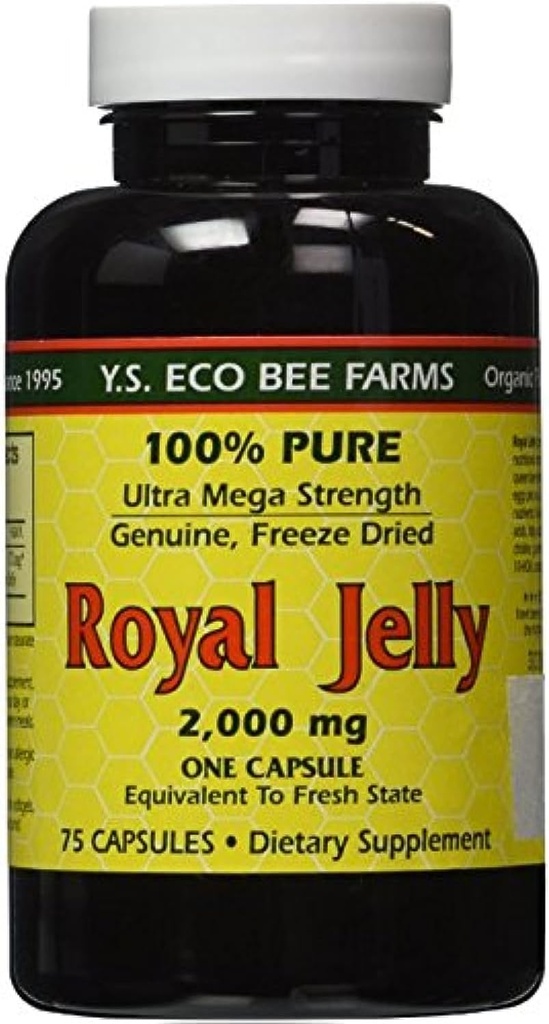YS Eco Bee Farms Royal Jelly 2000 mg - 75 kapsułek (opakowanie 2)