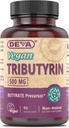 DEVA Tribuyn Supplement - butyrate Prcuror, Guthcurer, Butyric Aident, 500 MG เวก้า capsuls, Leaky Gut, Digestion, 90 Count.