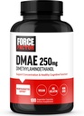 Добавка FORCE FACTOR DMAE для концентрации, фокусировки и здоровой когнитивной функции, добавка для мозга и поддержка нейротрансмиттеров, веганская, не-ГМО, 100 капсул