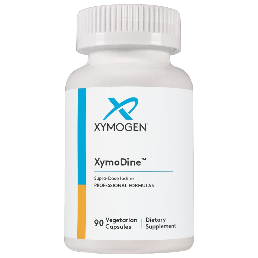 XYMOGEN XymoDine - Iodine Supplement for Thyroid & Hormone Synthesis Support - Potassium Iodide Mineral Formula - Vegetarian Capsules - 90 Capsules