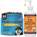 Natural Dog Company Wellness Bundle for Dogs, Salmon Oil for Dogs, multivitamin and Supplement, Itch Relief