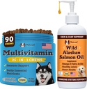 Natural Dog Company Wellness Bundle for Dogs, Salmon Oil for Dogs, multivitamin and supplement, Itch Relief