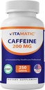 Cafeina pastile vitamatice 200 mg per Serving, 250 comprimate vegetariane