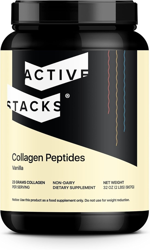 Collagen Peptides Protein Powder, Vanilla - Tukee Terveet hiukset, iho, luut ja nivelet miehille ja naisille - Helppo sekoittaa tyyppi 1 & 3 Hydrolyzed Collagen alkaen Grass-Fed Beef, 2 punta