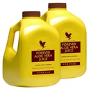 Forever Living - Aloe Vera Juice - Lemon Lime Flavor with Pure Leaf Gel - Supports Digestion and Immunity - 1L כל אחד (Pack of 2)