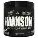 Dark Metal Inc. Manson High Stim Pre Workout Powder, Energy Focus Strength, Loaded with Beta Alanine L-Carnitine Caffeine Infinergy, 35 Srvgs, Blue Raspberry