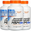Doctor's BEST, (3 Pack Glucosamine Chondroitin MSM with OptiMSM, 240 Veggie Caps