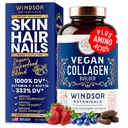 Vegan Collagen for Women and Men Supplements - Vitamin C, Biotin, Amino Acids Glycine, Lysine, Proline, Organic Fruit & Vegetable Powder - Once A Day - 30 Plant Based Collagen Boost Tablets