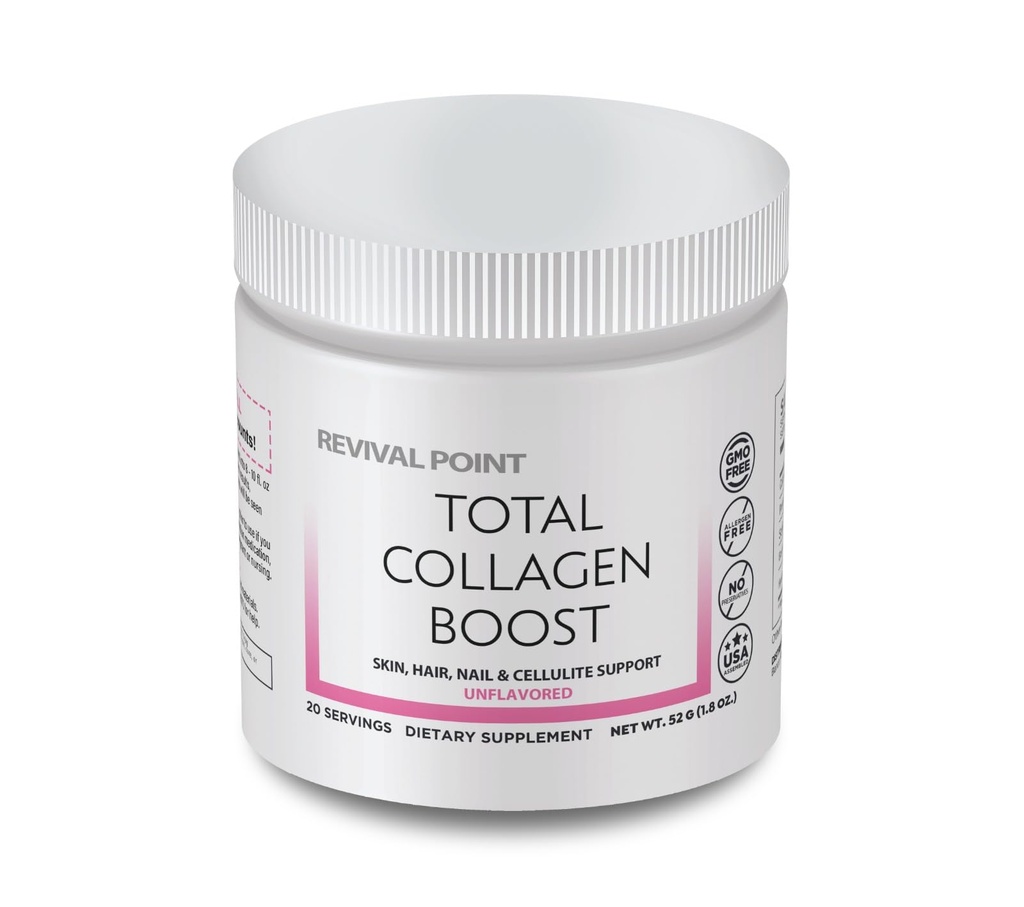 Total Collagen Boost with Verisol® Bioactive Collagen peptides Peptides Powder, Hyaluronic Acid & Marine Collagen