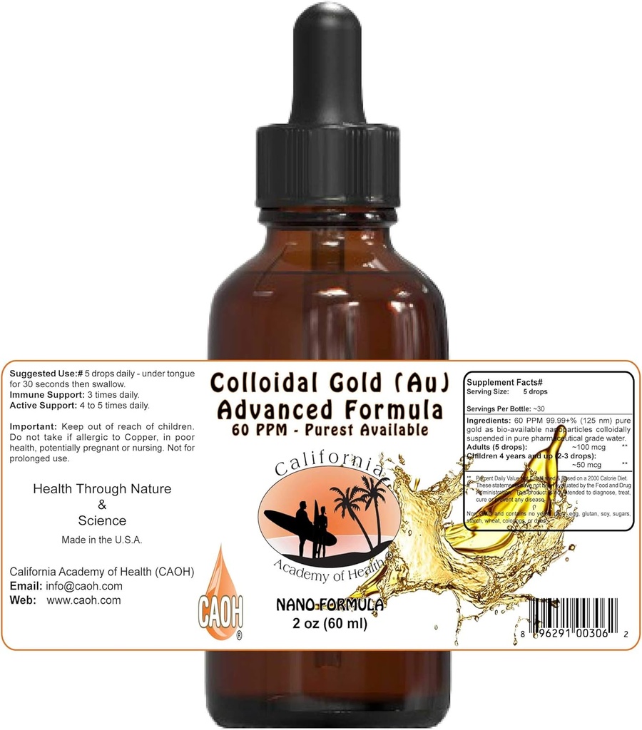 Aur coloidal Au 2 oz de la CAOH
