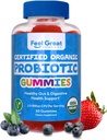 Feel Great USDA Probiootti Gummies for Aikuiset ja lapset - 2,5 miljardia PMY (30 päivää) ...