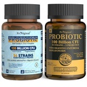 Probiotic 100 Billion CFU + 120 Billion CFU for Gut & Digestive Health, Vegan Acidophilus Probiotic Supplement