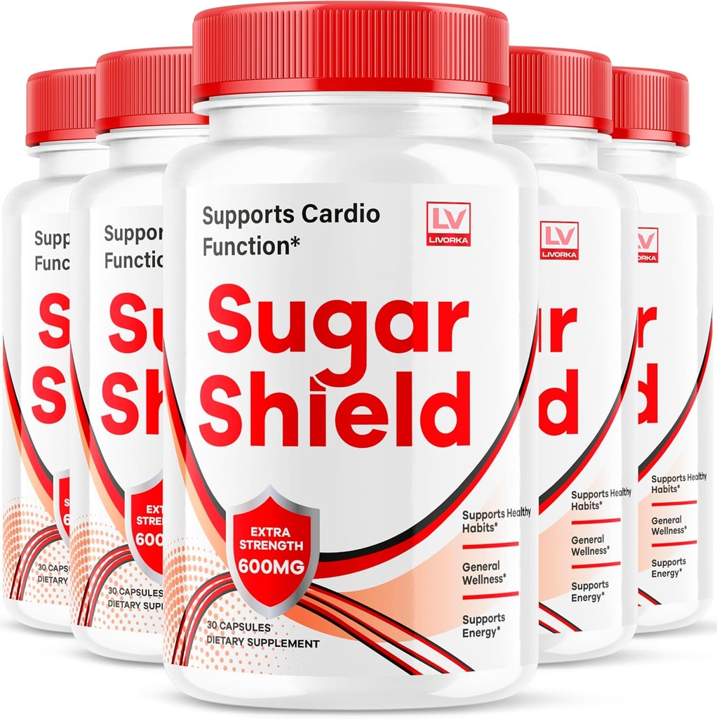 (5 Pack) Sugar Shield, Sugar Shield blood Support, Sugar Shield Pills, Sugar Shield Capsules, Sugar Shield All Natural, SugarShield, Sugar Shield Formula, Sugar Shield Reviews, 150 Capsules