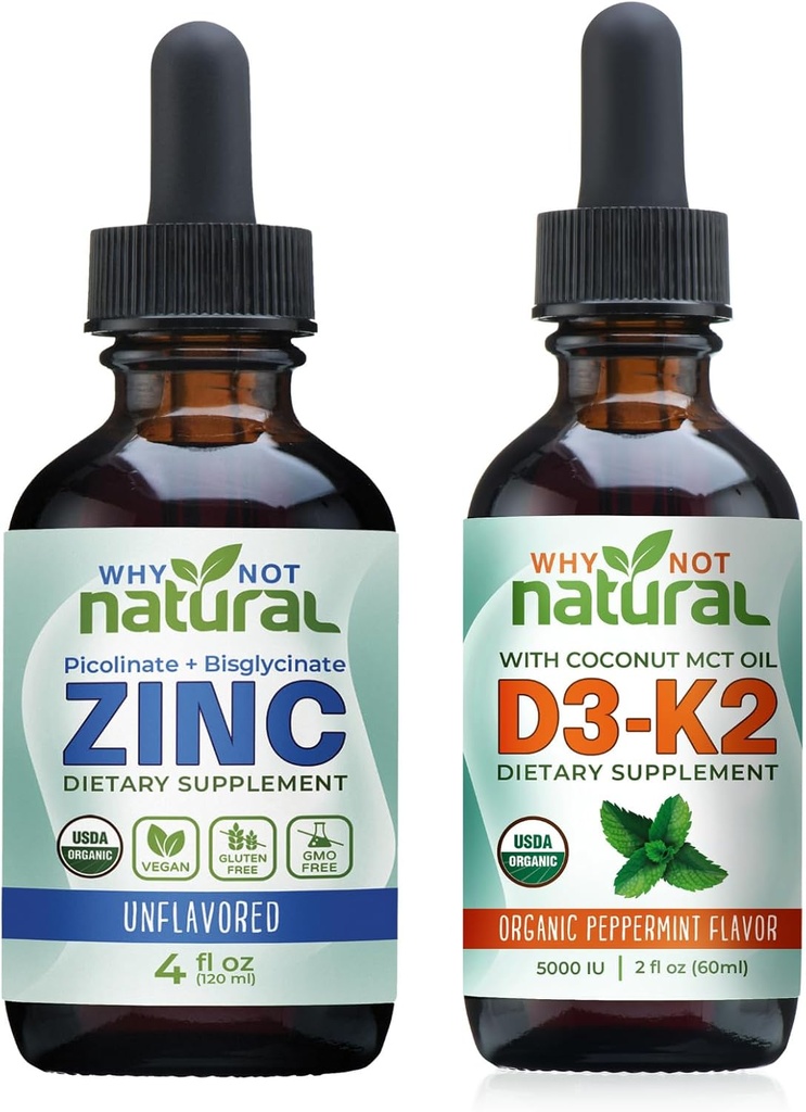 Organic Zync และวิตามิน D3K2 plown