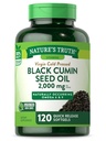 Nature's Truth Black Seed Oil Pills | 2,000mg | 120 Softgels | Virgin Cold Pressed Cumin | Non-GMO and Gluten Free Supplement