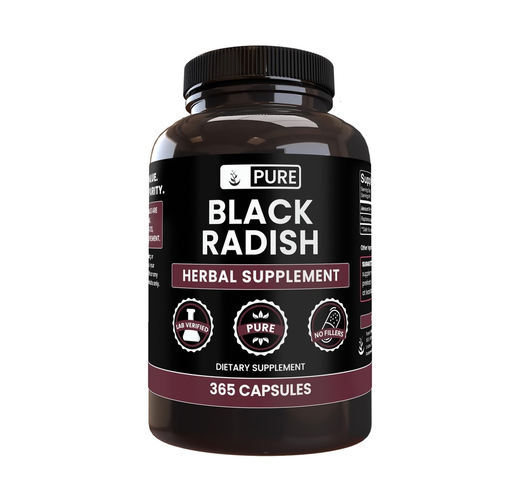 Pure Original Ingredients Black Radish (365 Capsules) No Magnesium Or Rice Fillers, Always Pure, Lab Verified