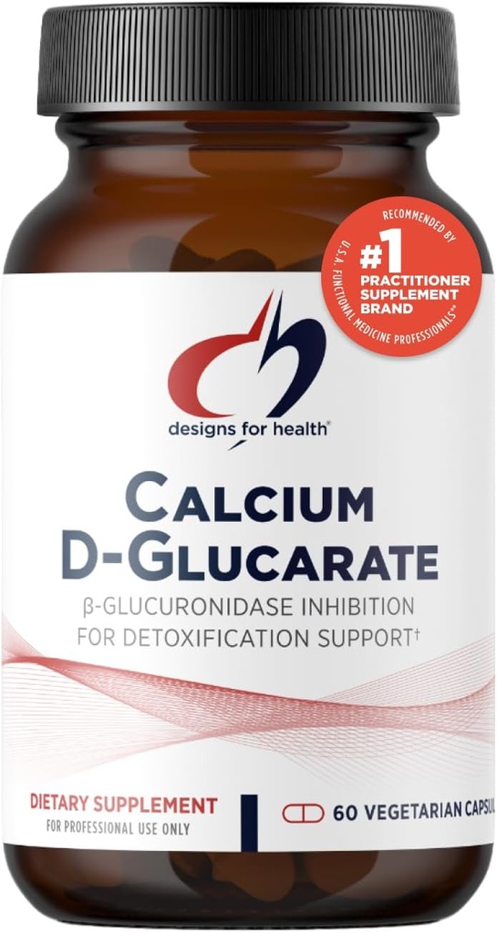 Designs für Gesundheit Calcium D-Glucarate - 1200mg CDG für Liver Support - Entgiftung + gesunde Hormon Metabolismus Unterstützung Ergänzung für Männer + Frauen - Non-GMO, Soy-Free (60 Kapseln)