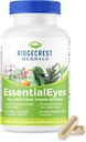 Ridgecrest Herbals EssentialEyes, Natural Eye Vitamiini täydentää, sisältää luteiinia, Zeaksantiinia, Mustikkauutetta, tukee silmien ja näkökyvyn terveys (120 Vegaani Caps, 30 Serv)