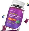 Irish Sea Moss Gummies with Elderberry, Bladderwrack, Burdock, Chlorofyl - Digestie, Huid, Haar en Verbeteren Immuniteit - Volwassenen Kinderen Vrouwen Mannen, 60 Blueberry Flavored Gummies