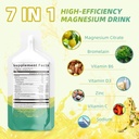 Magnesium Citrate Liquid Suplemen (10 Fl Oz), Magnesium Kompleks Minuman / Oral Solusi dengan VitaminB, Zinc, Sodium dan Bromelain untuk Tidur, Otot, Jantung, Gut Dukungan (Pineapple)