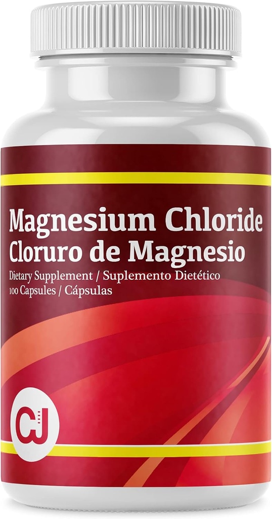 Magnesiumchlorid - cloruro de Magnesio, 100 kapsler, essentielt mineralsupplement, afslapning