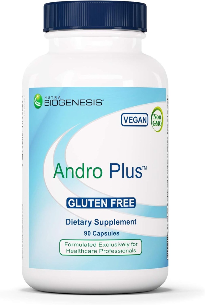 Nutra BioGenesis Andro Plus - Tribulus Terrestris kivonat férfiaknak, Maca Root kiegészítés férfiasság Muira Puama, Egészség és Wellness támogatás - 90 vegetáriánus kapszula