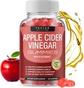 Toplux õunasiidri äädikakummid - 1000mg ACV B12, peedi juur, granaatõuna immuunsüsteemi, Detox & Cleanse, Gummy Alternatiiv Apple Siidri äädika kapslid, meestele naistele, 60 Gummies
