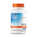 Doctor's Best MSM Supplement Capsules for Men & Women - Supports Hair, Skin, Nails, Joint Health & Mobility, 3000 mg Per Serving, Delivers Beneficial Sulfur w/OptiMSM, Gluten Free, Non GMO - 180 Caps